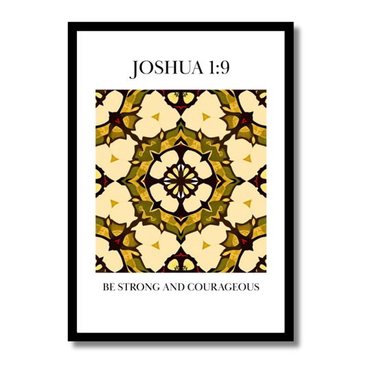Joshua 1:9 – Mandala-Inspired Christian Wall Art