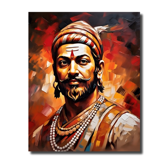"The Maratha Pride" – Chhatrapati Shivaji Maharaj Canvas Wall Art