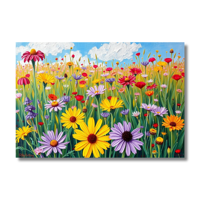 Meadow of Joy – Wildflower Symphony: Canvas Art