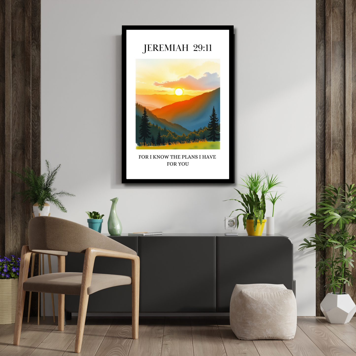 Jeremiah 29:11 – For I Know the Plans | Christian Wall Art