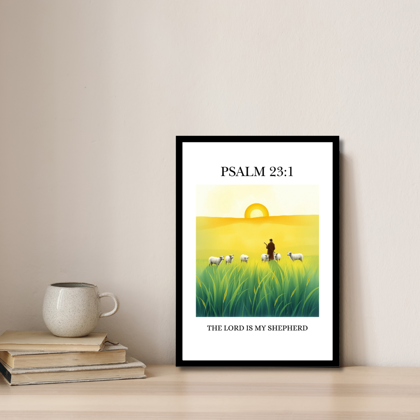 Psalm 23:1 - The Lord Is My Shepherd | Framed Christian Wall Art