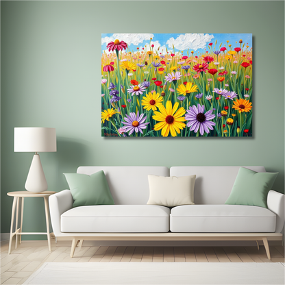 Meadow of Joy – Wildflower Symphony: Canvas Art