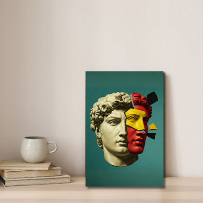 Fragmented Muse: Modern Sculpture Canvas Art