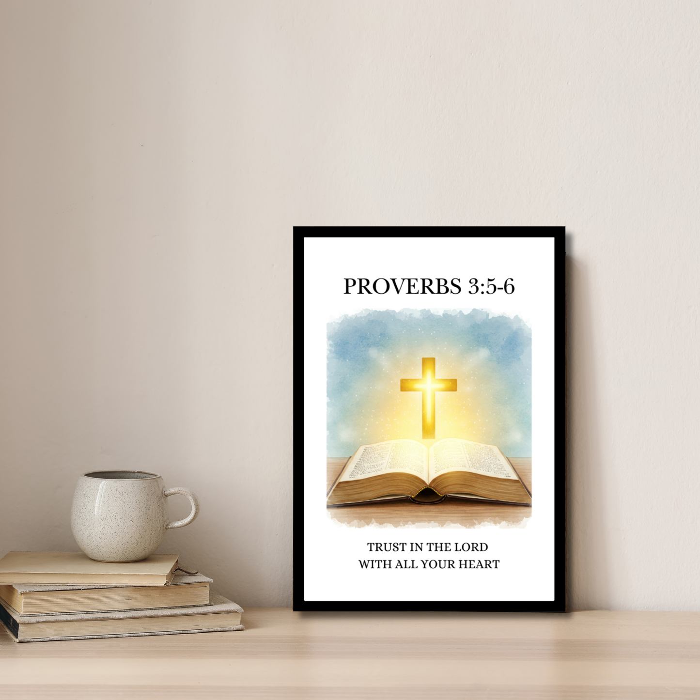 Proverbs 3:5-6 - Trust in the Lord | Framed Christian Wall Art