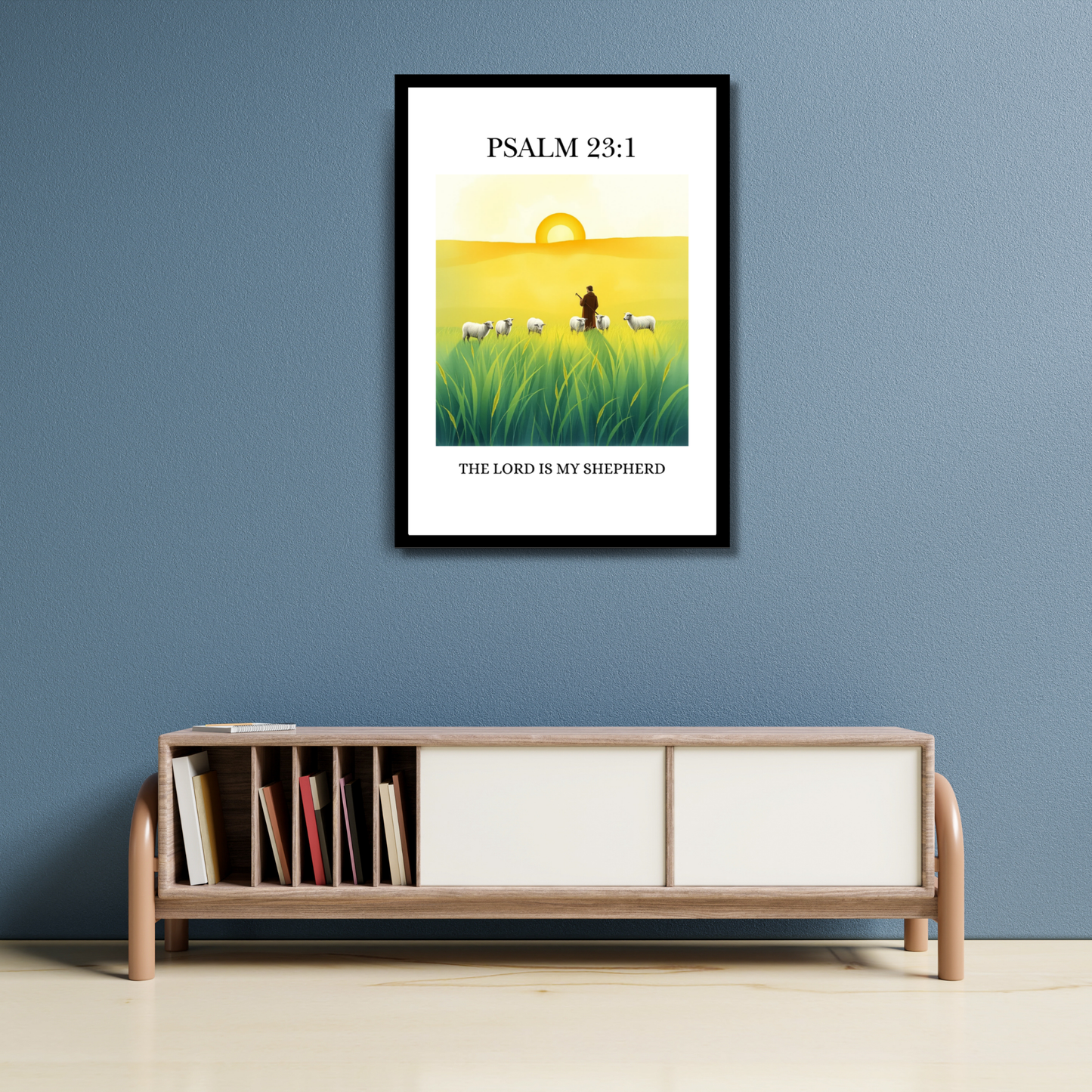 Psalm 23:1 - The Lord Is My Shepherd | Framed Christian Wall Art