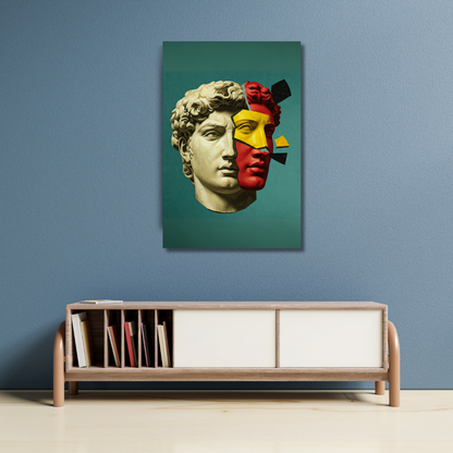 Fragmented Muse: Modern Sculpture Canvas Art