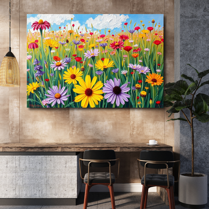 Meadow of Joy – Wildflower Symphony: Canvas Art
