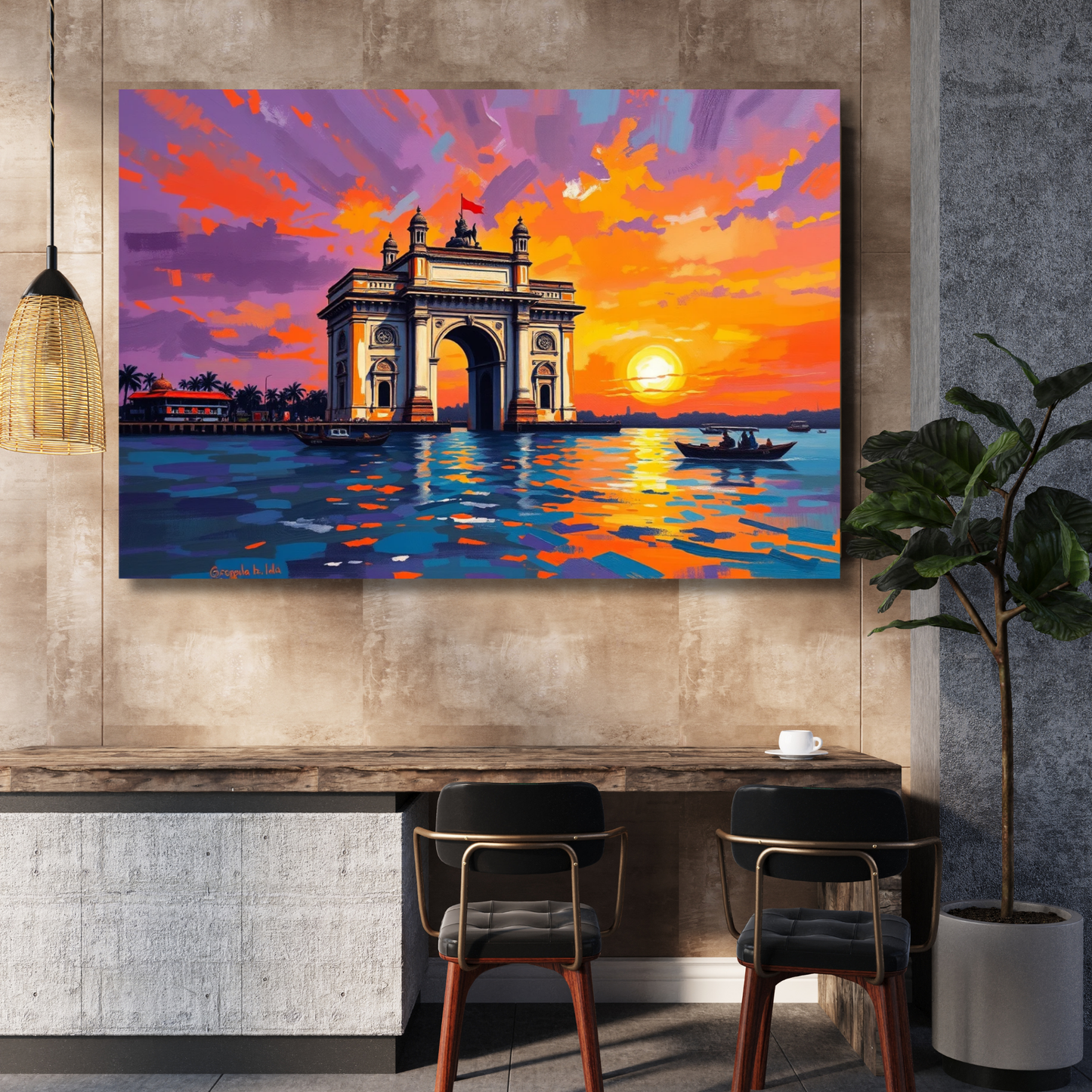Gateway of India – Sunset Vibrance Edition: Canvas Art