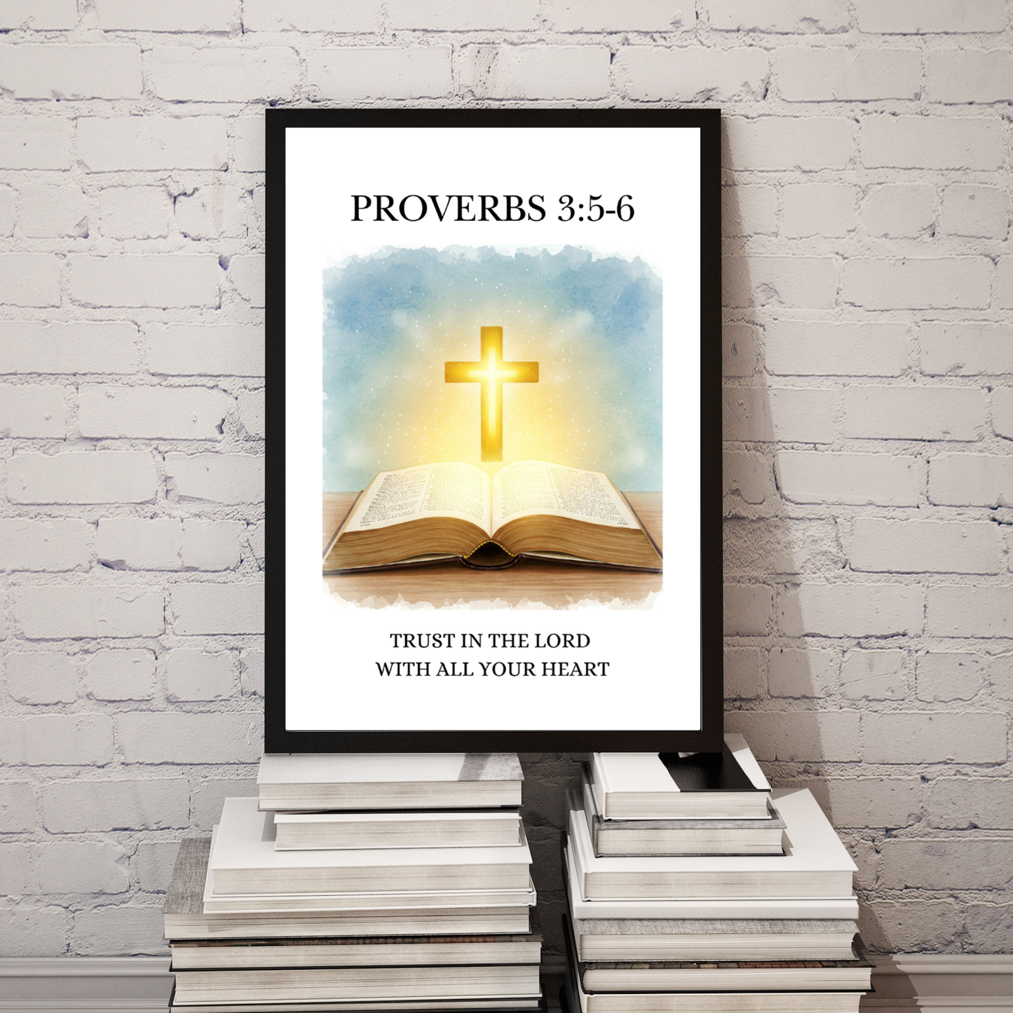 Proverbs 3:5-6 - Trust in the Lord | Framed Christian Wall Art