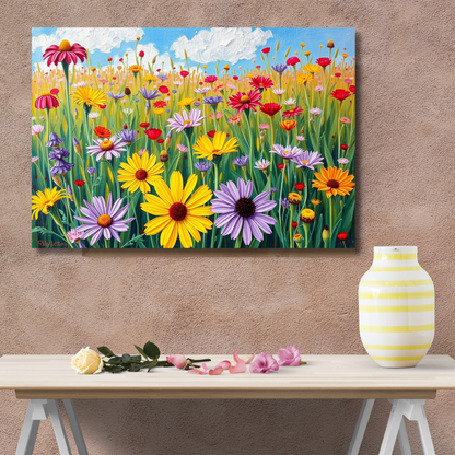 Meadow of Joy – Wildflower Symphony: Canvas Art