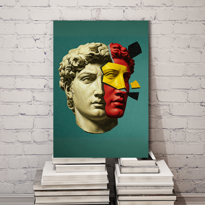 Fragmented Muse: Modern Sculpture Canvas Art