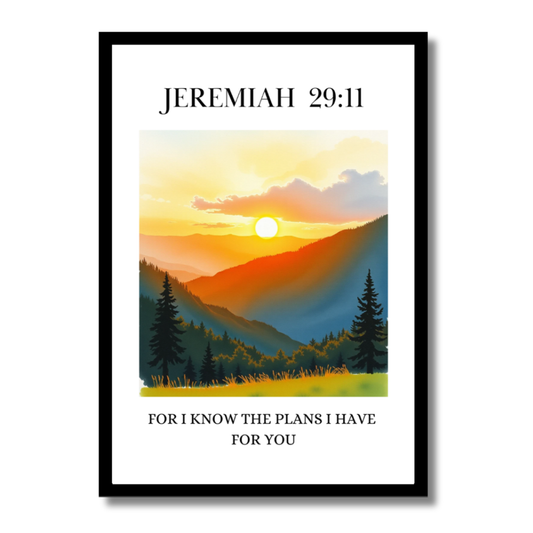 Jeremiah 29:11 – For I Know the Plans | Christian Wall Art